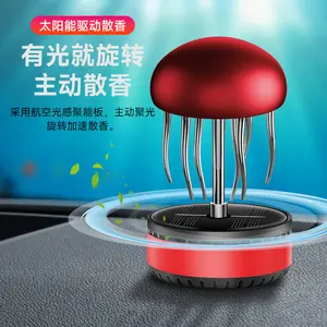 Solar-Powered Rotating Jellyfish Car Air Freshener Gel - Aromatherapy Scent Solution for Car Enthusiasts, Stylish Home Fragrance Accessory