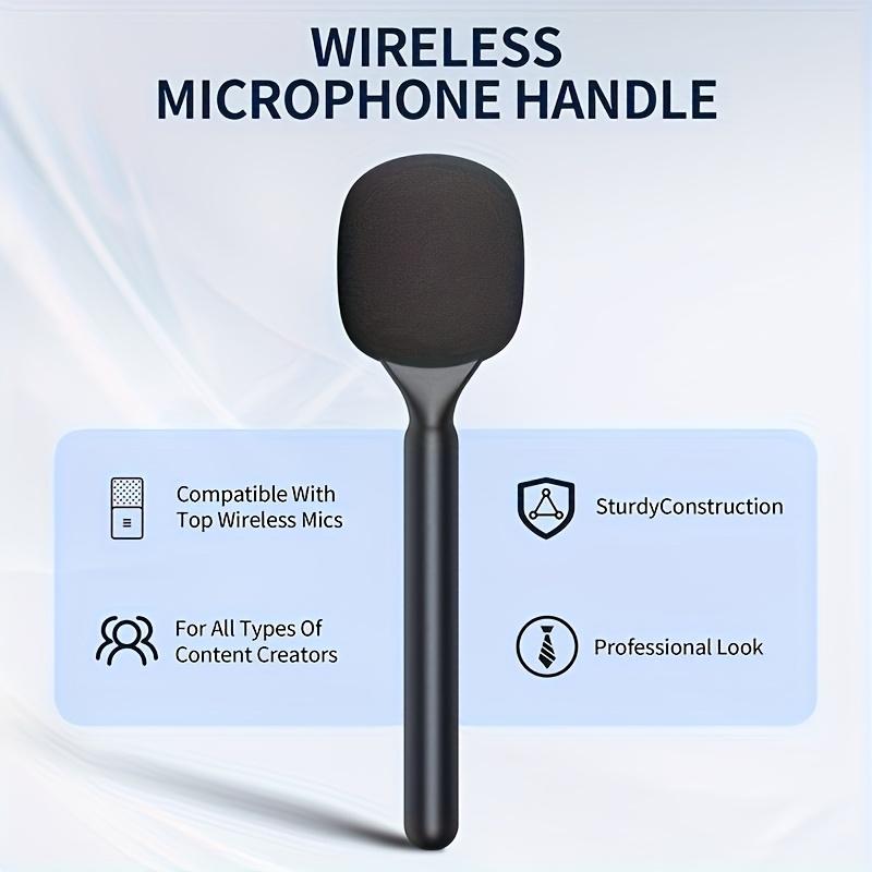 Portable Handheld Microphone Holder, Durable ABS Wireless Microphone Holder, Microphone Accessories for DJI Mic1/2, Rode Wireless GO II, Hollyland Lark M1/C1/150, Synco G1/A2/Movo