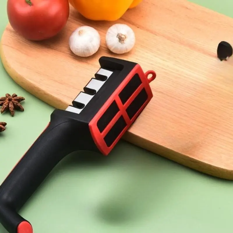 Professional Knife Sharpener, Premium Grade Kitchenware Sharpener with Diamond & Ceramic Abrasives, Non-Slip Handle Design, User-Friendly & Fast Sharpening Tool for Kitchen Knives, Durable & Long-Lasting Performance, Ideal Practical Gift for Father's Day