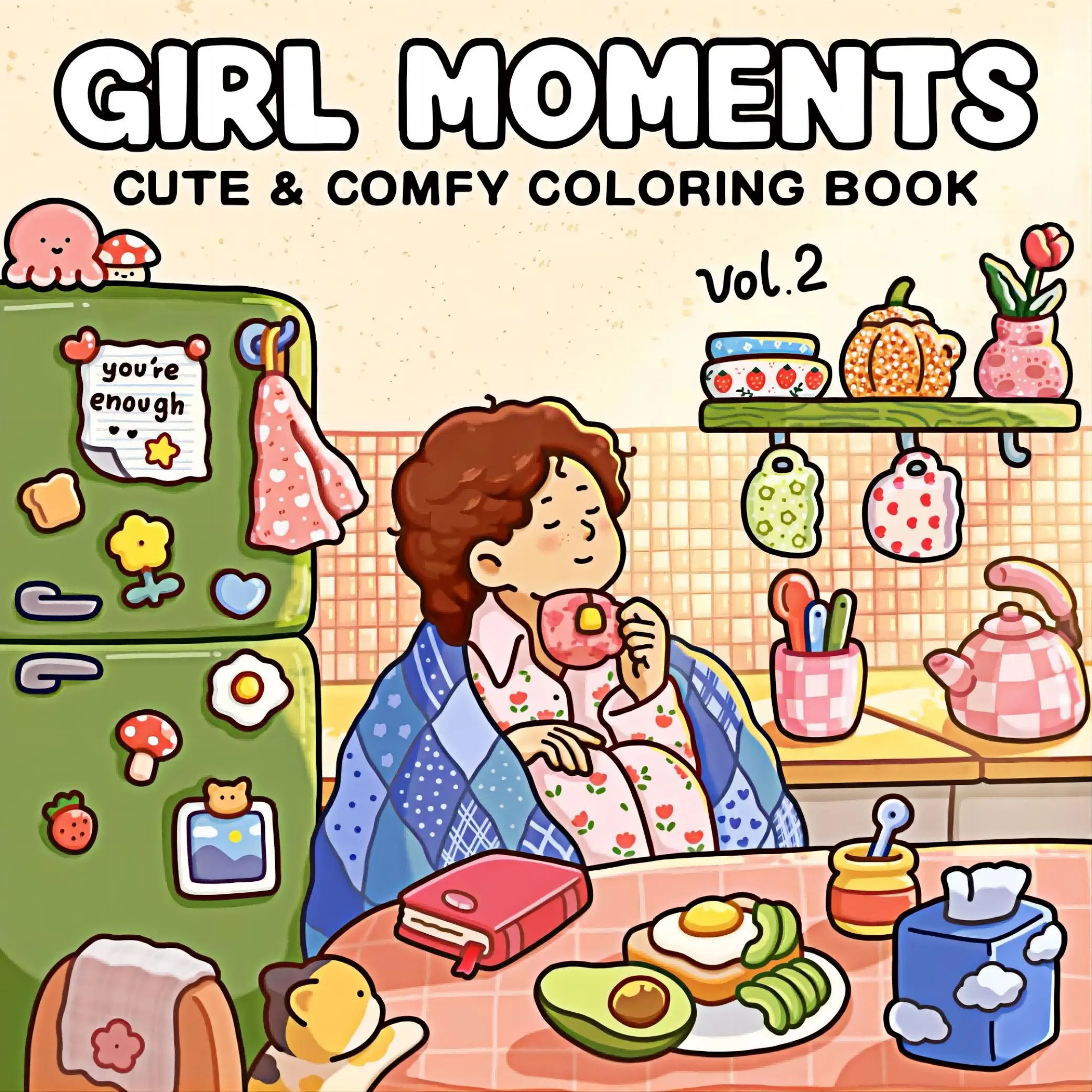 “GIRL MOMENTS” themed coloring book is suitable for both adults and kids, featuring bold and simple designs, beautifully crafted, perfect for relaxing, and great as Christmas or Halloween gifts, student supplies, back-to-school items, or school supplie