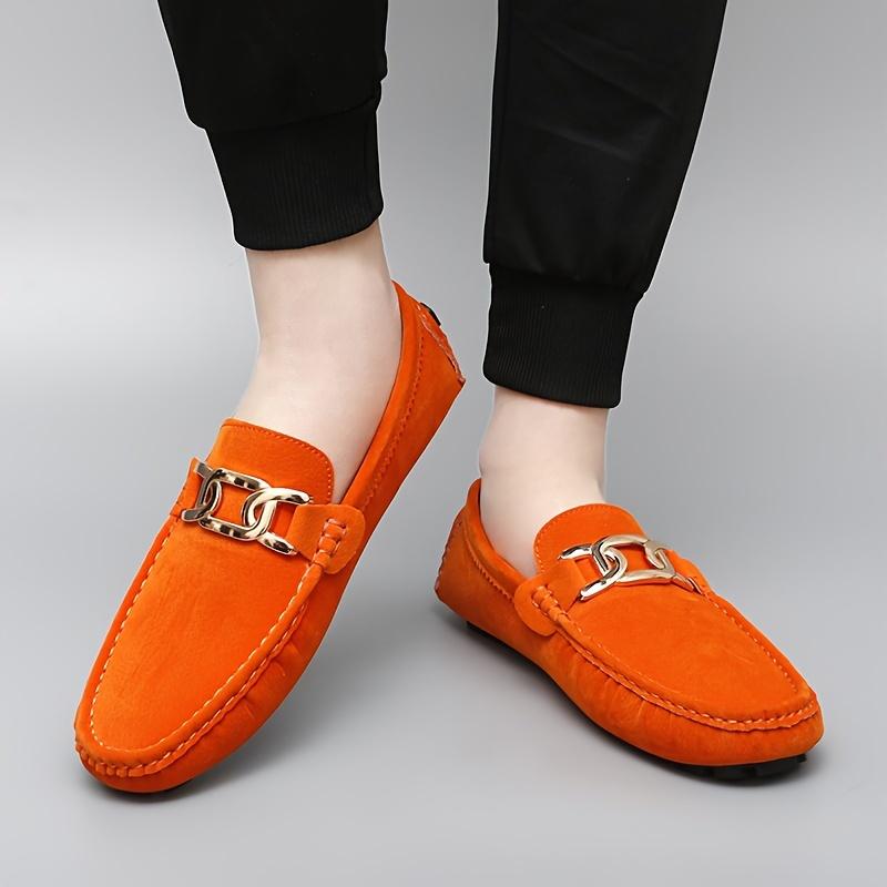 [Microfiber Fashion Loafers] Non-Slip Durable Microfiber Synthetic Upper Fashion Loafers| Rubber Sole, Casual Slip-On Shoes for Men and Women - Solid Color, All-Season Wear
