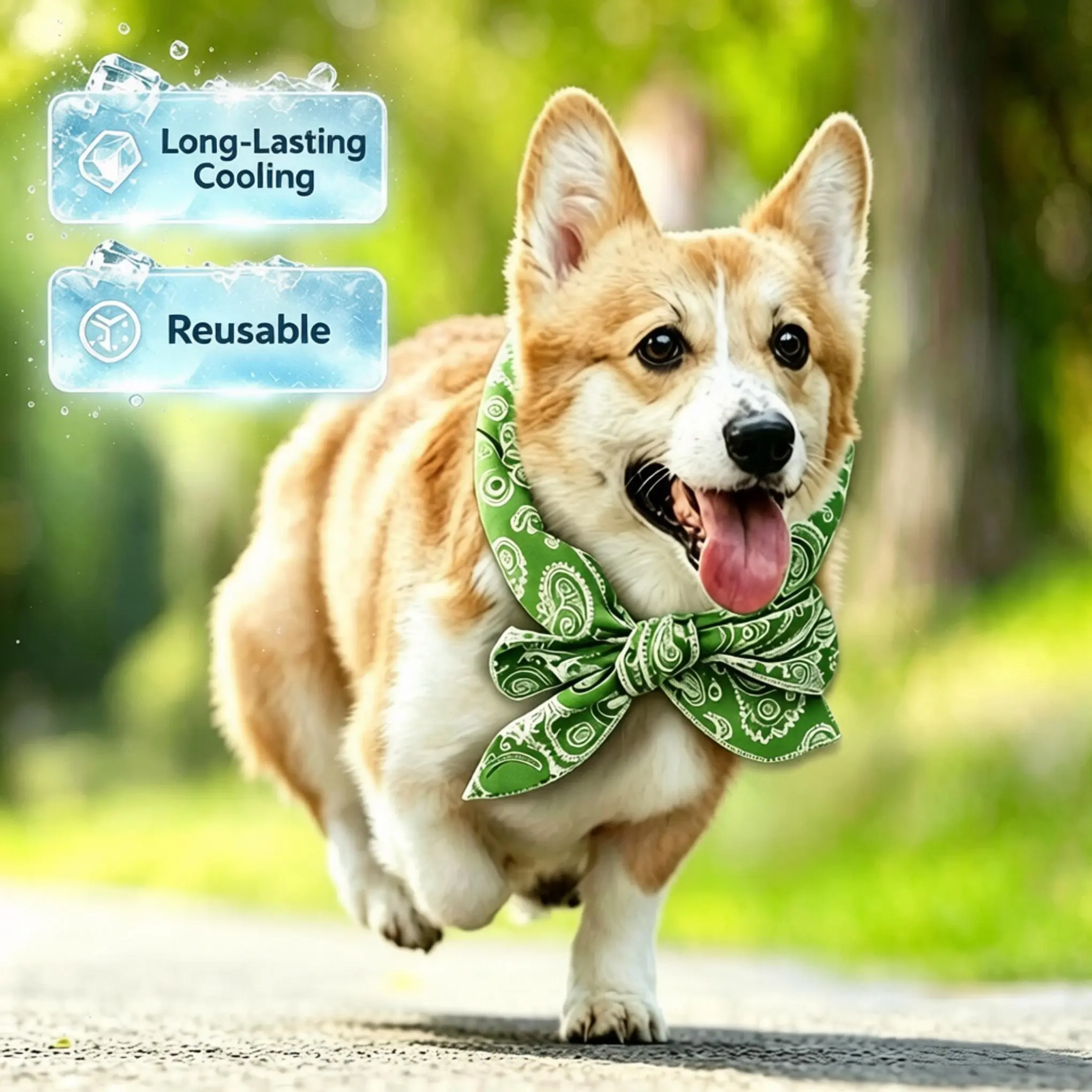 Cooling Neck Wrap for Dogs and Cats, Reusable Pet Cooling Collar, Continuous Cooling, Instant Relief From Heat, Ideal for Pets