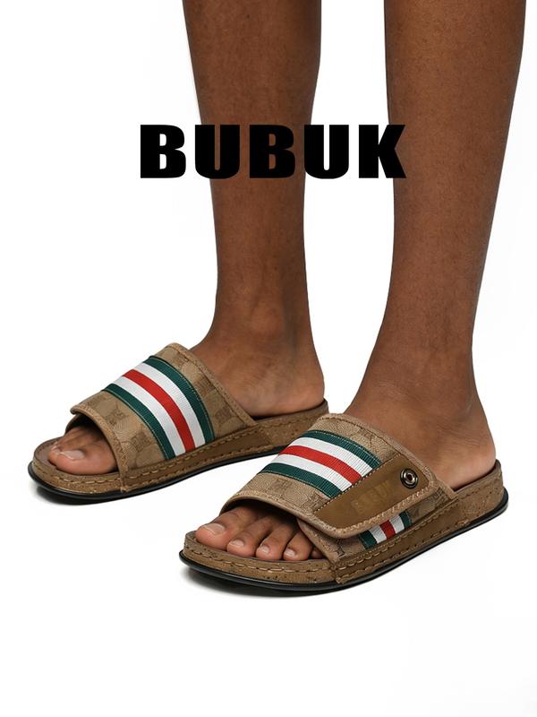 BUBUK Men's Outdoor Walking Beach Hiking Travel Shoes, Soft Sole Slip-On Sandals for All Seasons, Comfortable Open Toe Design