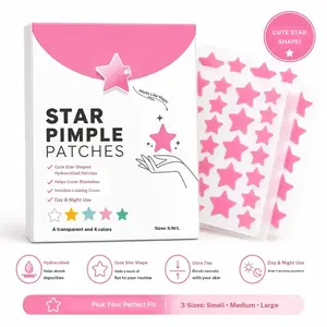 Cute Star-Shaped Hydrocolloid Acne Patches, Hydrocolloid Spot Treatment, Ultra-Thin Invisible Colorful Spot Patches, Day-Night Facial Concealer, 200pcs