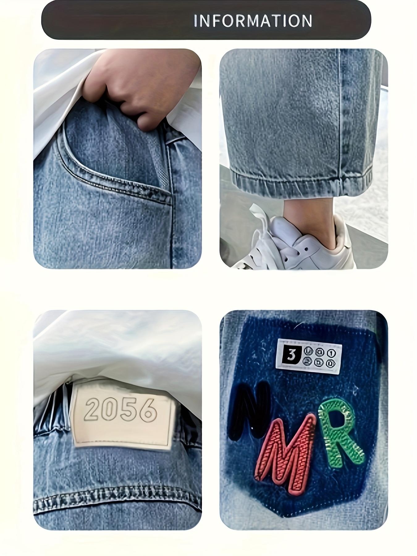 (New)5 to 14Y Boys' Denim Pants, Suitable for Indoor/Outdoor Street Fashion Casual Vacation Multi-Scene Use, Stylish Letter Embroidery Design, Summer Comfortable and Durable Capri Jeans(Gift)11