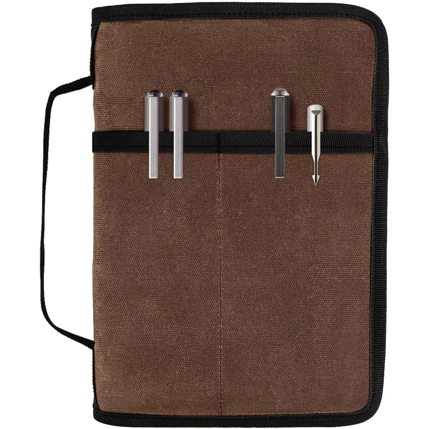 Field Notes Notebook Cover for 6.7 X 9.8 Inch with A5 Journal Cover | Notebook Zipper Pocket Planner for Pen Holder,Water Resistant Cover Notebooks Sketchbook, Waxed Canvas