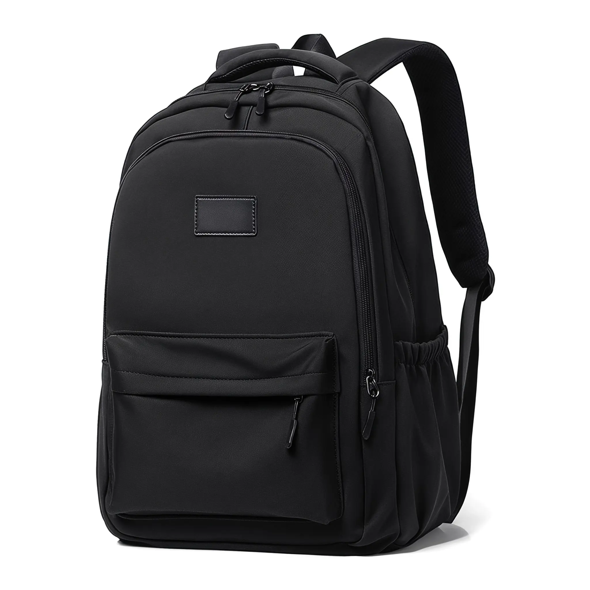 Korean Minimalism Stylish Backpack for Middle School Students, 20L Large Capacity, Breathable Polyester, Double Strap, Waterproof Coating, 14in Laptop Compatible, School Commute Double Shoulder Bag
