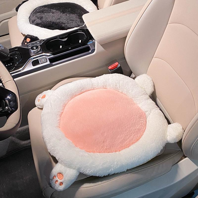 Plush Cartoon Panda/Rabbit Car Waist Neck Pillow Seat Cushion Sofa Office Rest Chair Pad Girl Women Lovers Car Interior Cute