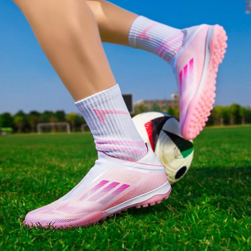 Trendy TF/FG Soccer Cleats for Men Women – Breathable Lightweight Football Boots, Comfortable Sneakers for Outdoor Sports Training