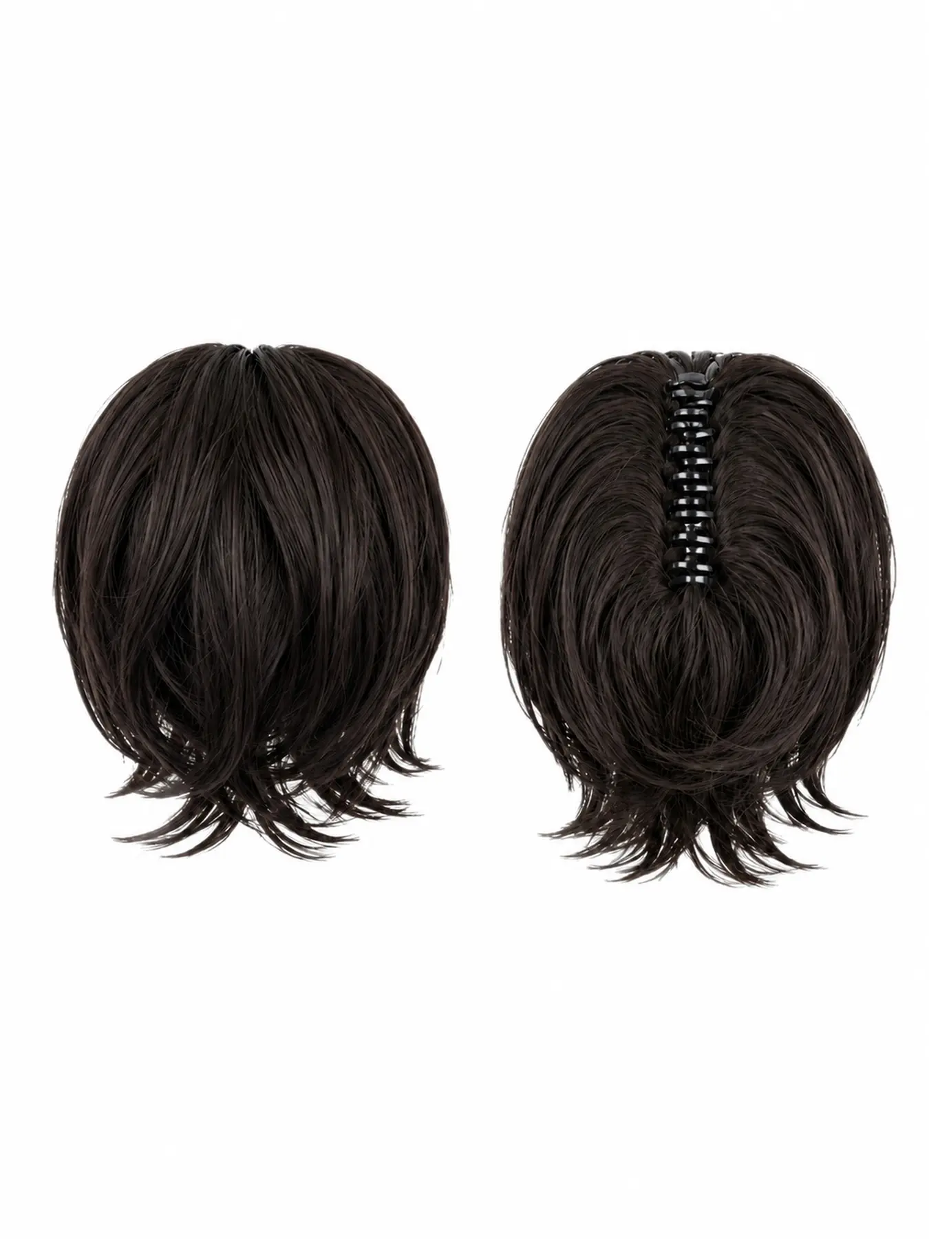 Short Claw Clip Ponytail Extension, Fluffy Waterfall Cascade High Pony Hairpiece for Women, Voluminous Natural Updo