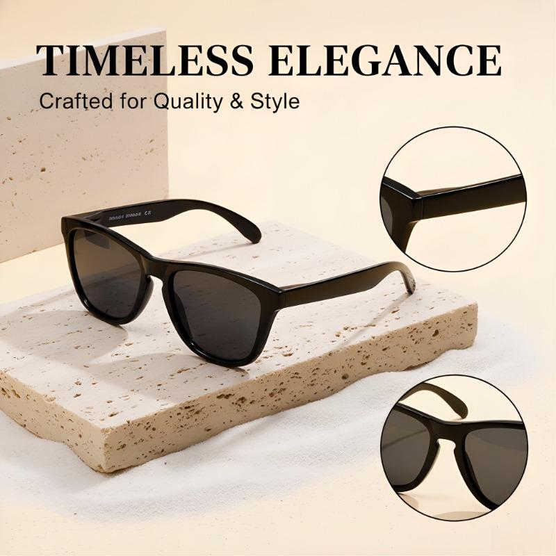 Unisex Summer Vibes Square Polarized Sunglasses, Choose Your Style Premium UV400 Protection Lightweight Mirror Lens Sun Glasses for Men Women Driving Vacation Outdoor Daily Wear
