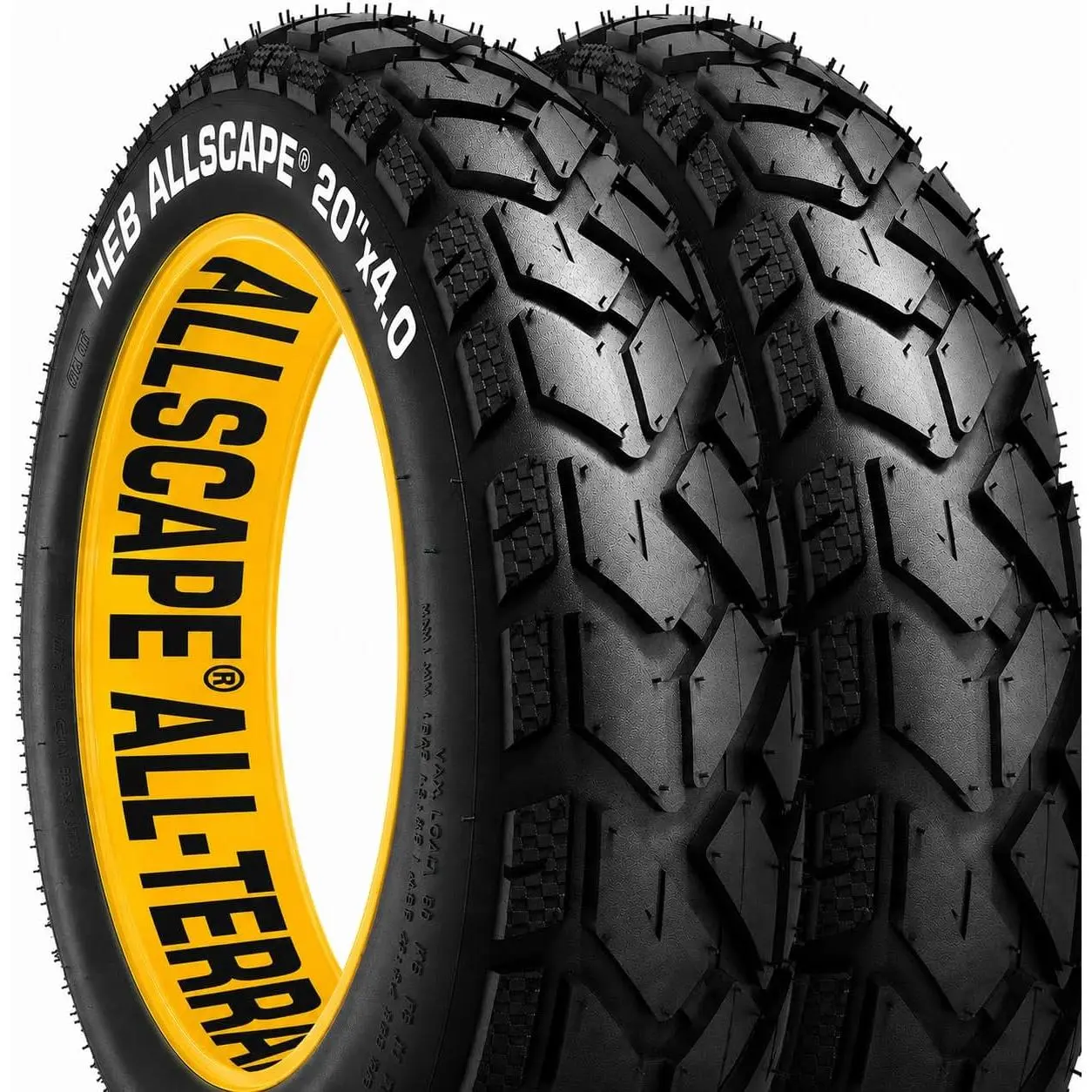 HEB ALLSCAPE 16x4.0 20x4.0 26x4.0 24x4.0 20x3.0 26x 3.0 inch E-Bike Fat Tire, Performance Puncture Resistant Heavy Duty for MTB, All Terrain US Service Team