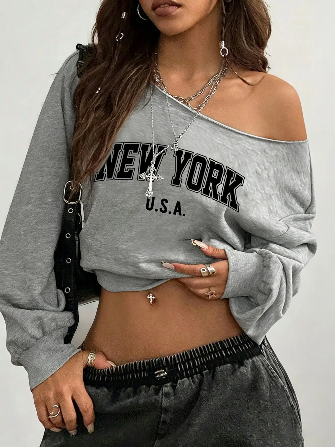 Women's Pullover Sweatshirt, Long Sleeve, Cool Streetwear, Hip Hop, Rap, Dance, Motorcycle, Campus, Teenage, Holiday, Casual Fashion, Trendy Sports