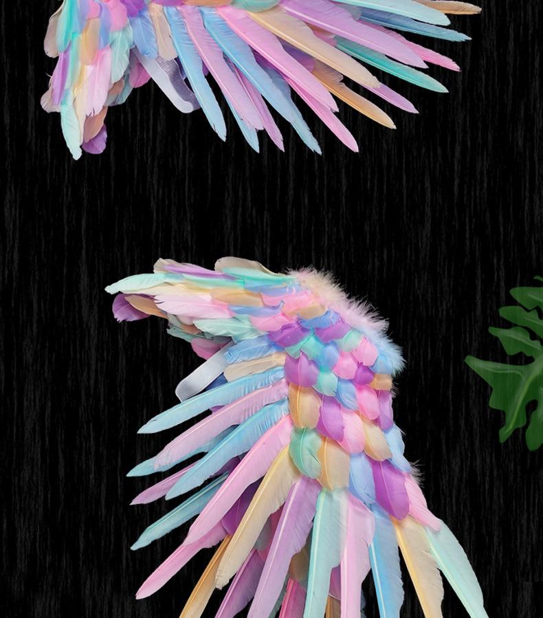 Angel Wings White Feather Swallow-Shaped for Adult Children Halloween Props Bride Flower Girl Costume Party Accessories