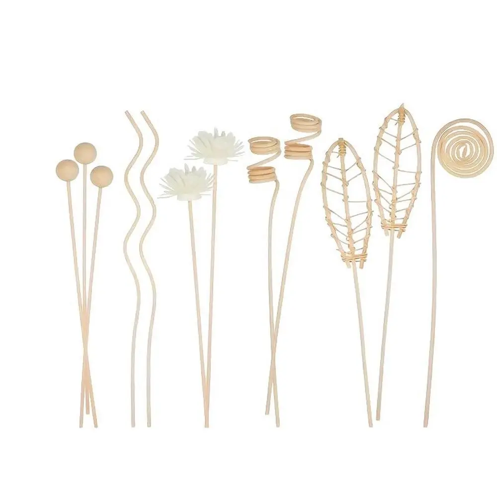 12 Natural Wooden Aroma Therapy Sticks for Essential Oil Diffusers, Fragrance-Free Rattan Reed Diffuser Sticks, Home Décor Atmosphere Enhancer