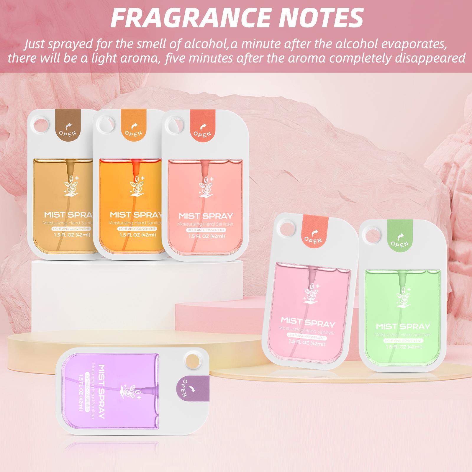 Portable Moisturizing Hand Sanitizer Spray, 1/3/6 Counts Mini Travel Size Hand Sanitizer Spray, Hand Wash Spray for Women & Girls, Travel Essentials