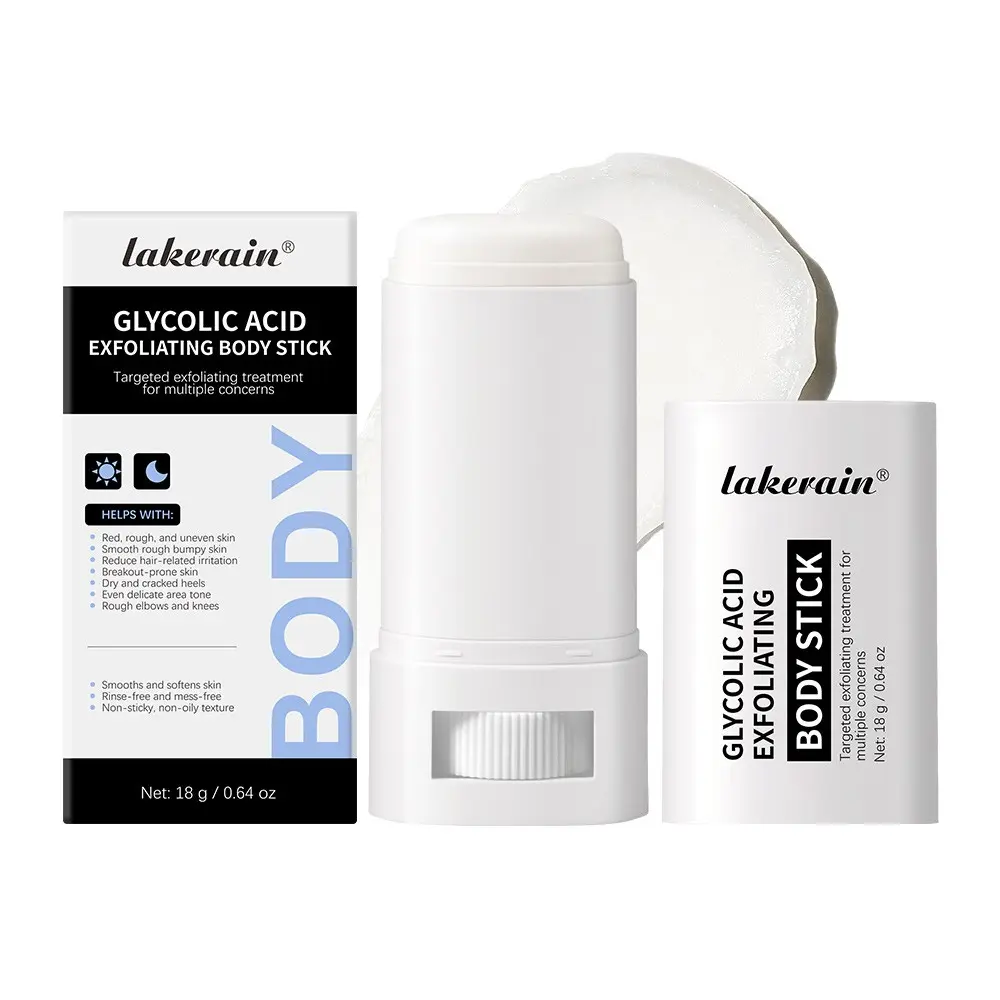 Glycolic Acid Exfoliating Body Stick, Moisturizing, Hydrating, Non-Rinsing, Non-Greasy, Solid Form, Single Item, No Alcohol or Aerosol