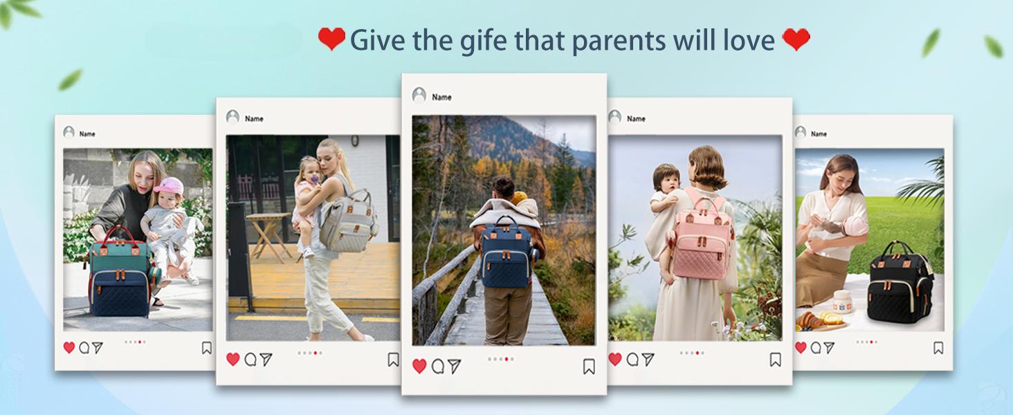 Diaper Bag Backpack Baby Bag, Baby Girl Boy Diaper Bag for Dad Mom with Pad, 16 Pockets, Pacifier Case, Large Diaper Bags Unisex for Travel SpringStatements