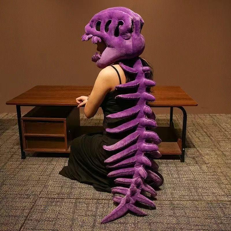 Popular toys on social media: Chinese Dinosaur Park dinosaur skeleton headgear cosplay plush toy for children