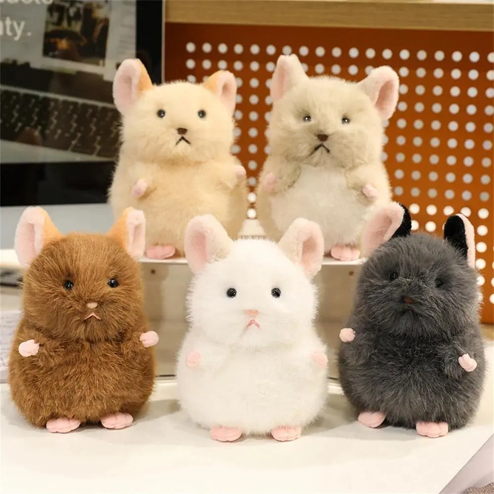 Kawaii Chinchilla Plushie Soft Fluffy Stuffed Animal Cute Chinchilla Doll for Children Christmas Birthday Gift Home Decoration