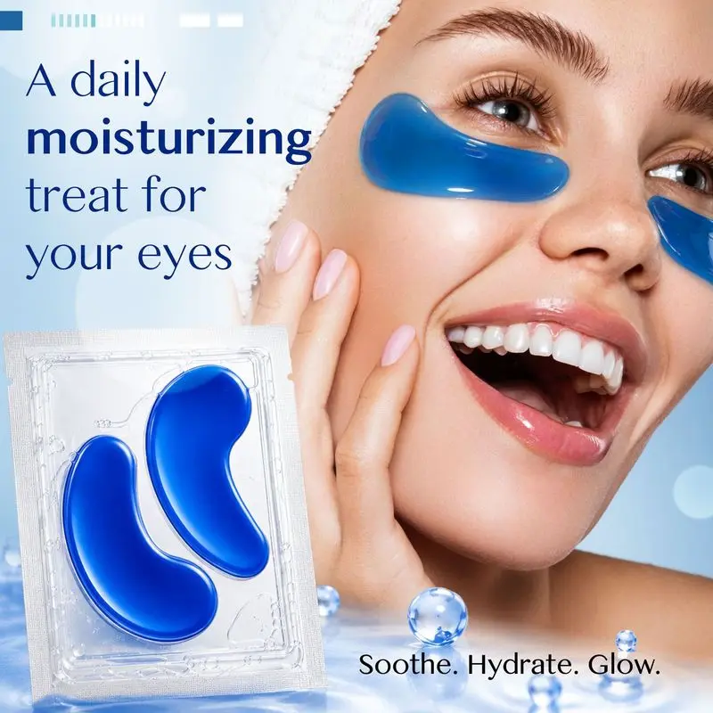 GHK-Cu Copper Peptide Eye Masks, 6 Pairs Hydrating Firming Under Eye Patches, Soothing Repair for Delicate Eye Area, Helps Improve the Look of Fine Lines for Tired Eyes