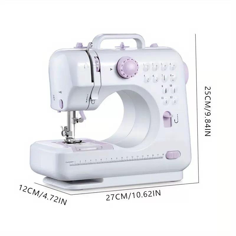 Mini Portable Household Sewing Machine Overlock Buttonhole Sew Through Thick Materials 12 Thread Overlock 505A