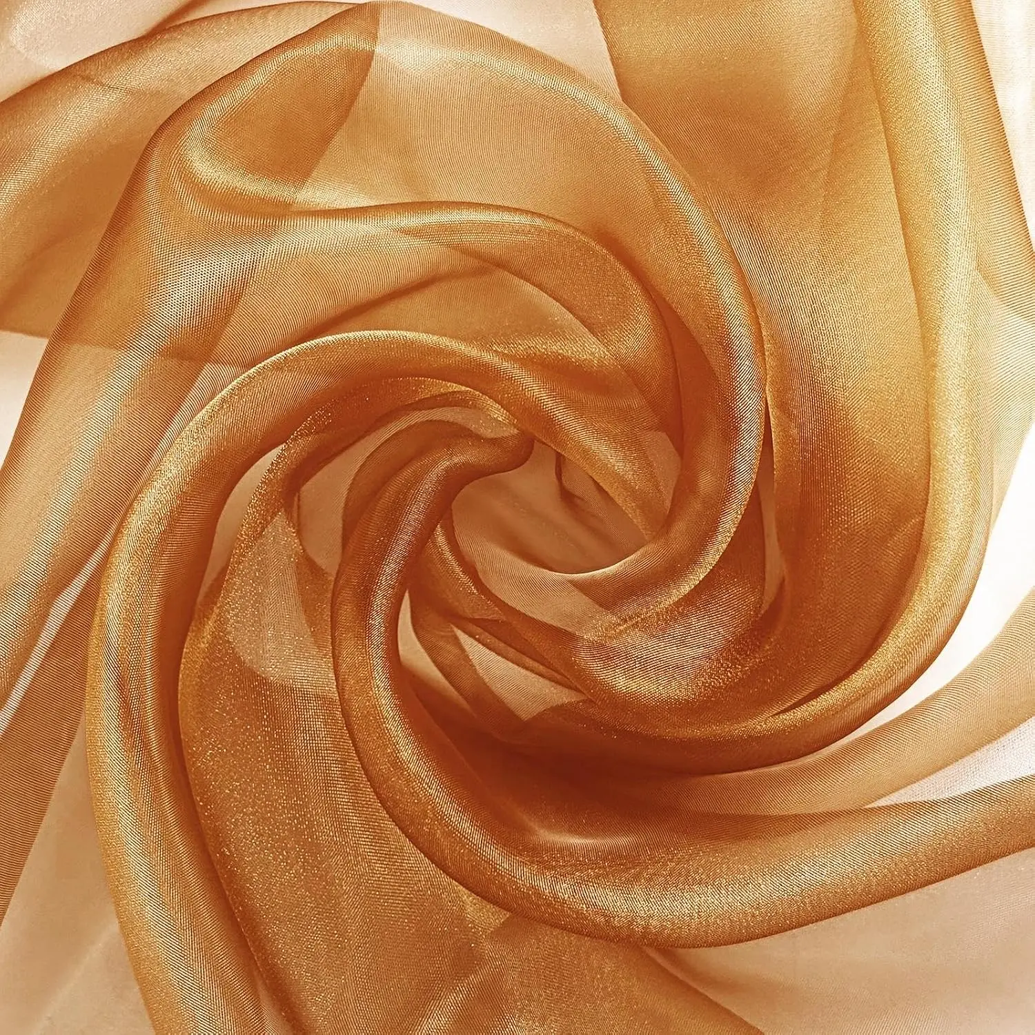 Sheer Organza Fabric Roll - 5.5 yd, 60" Wide Light Brown Net Fabric for DIY Projects, Wedding Backdrops (Toys & Hobbies DIY Painting Supplies Accessory)