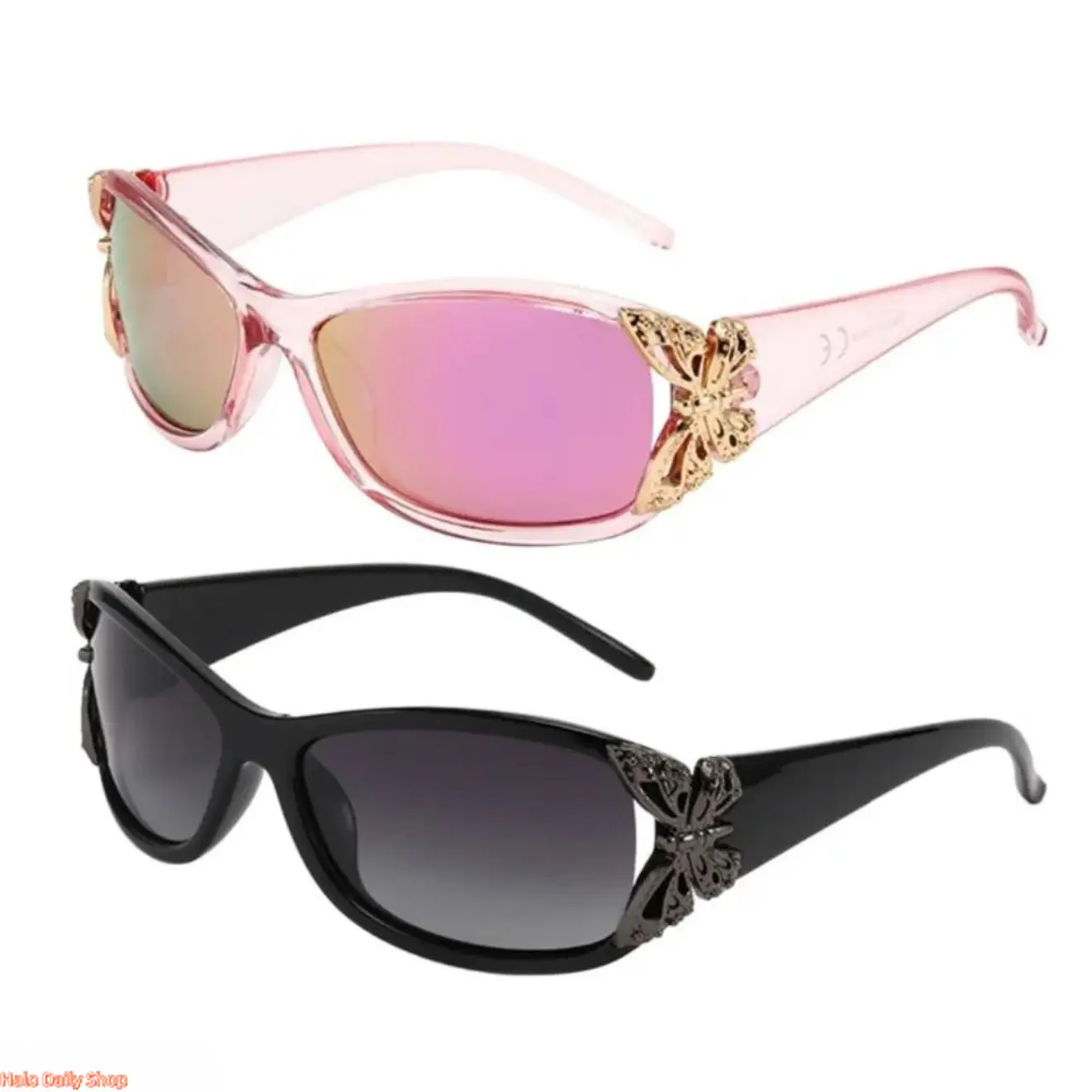 Polarized Women's Sunglasses - UV400 Protection, Wrap-Around Butterfly Shades, Baby Pink Option, for Fishing, Driving, Men's Eyewear Accessories, Womens Sunglasses, Baby Pink Polarized Women's Sunglasses
