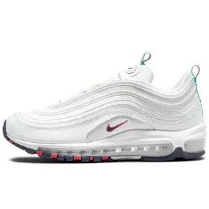 Nike Air Max 97 Women's Retro Leather Low-Top Casual Running Shoes in White Verifiable, with credentials and supporting global authentication