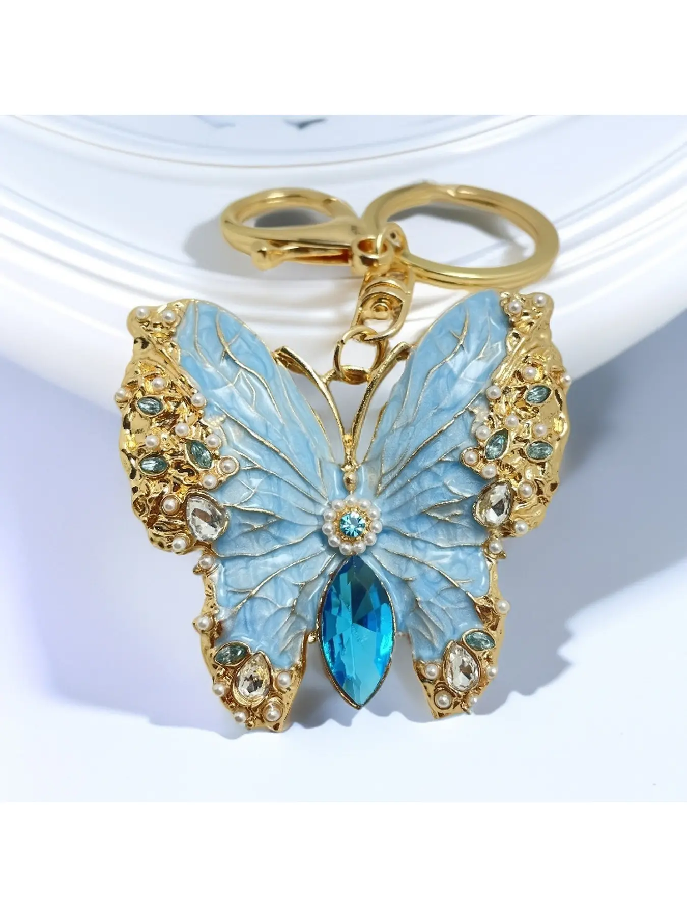 New Enamel Glaze Butterfly Brooch Keychain 2 In 1, Drip Oil Coat Brooch Bag Pendant, Small Gift Jewelry