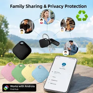 2pcs Smart Tracker Bluetooth-compatible Finder for Android, Google Find, Precise Location, Lost Item Alert, Keychain Locator