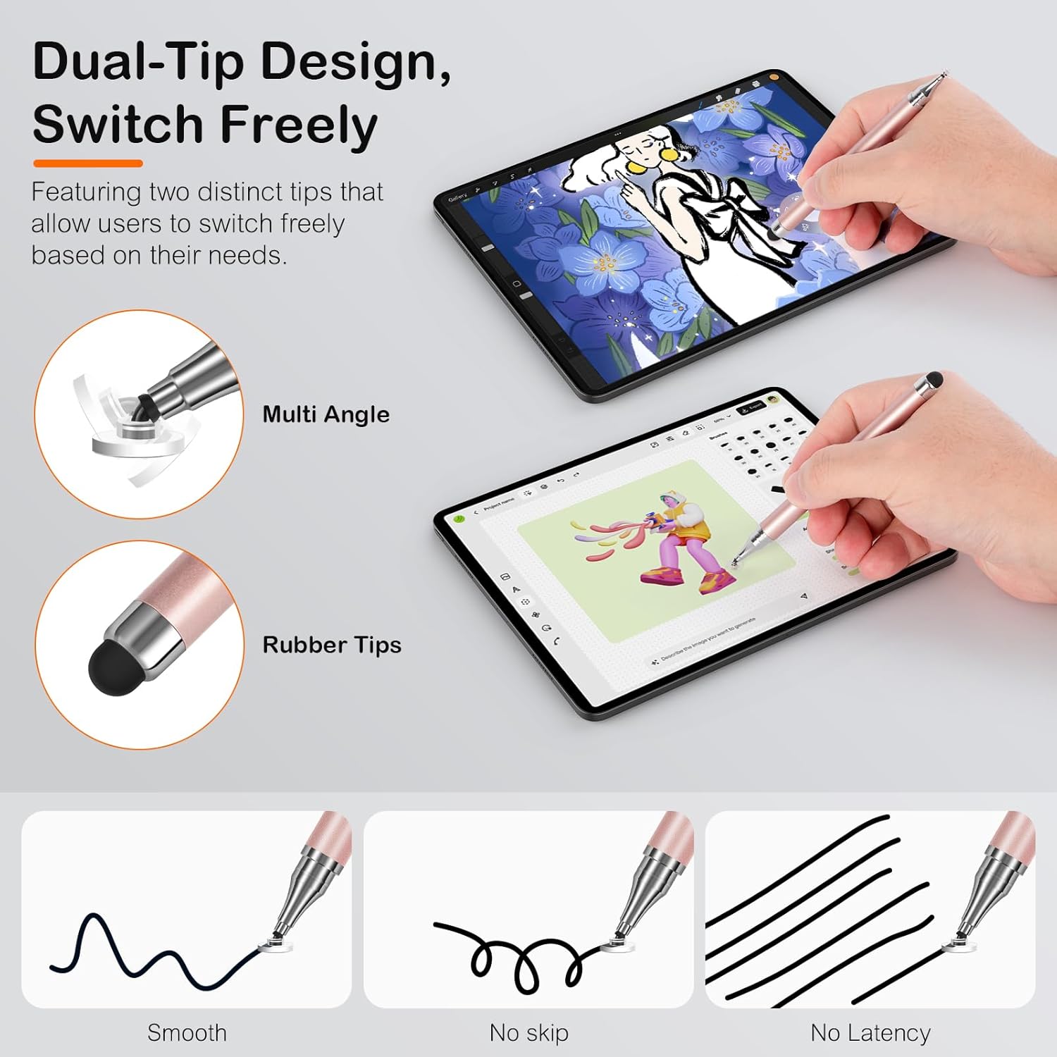 3-Pack Tablets Stylus Pen for Touchscreen with Precision Disc Tip, 2-in-1 Universal Stylus Compatible with Android, iOS, and Phone- for Writing, Drawing, and Note-Taking 3-Pack Tablets Stylus Pen for Touchscreen with Precision Disc Tip, 2-in-1 Universal Stylus Compatible with Android, iOS, and Phone- for Writing, Drawing, and Note-Taking
