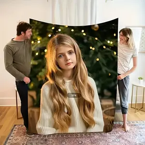 Customizable Photo Blanket - Soft, Comfortable, Skin-Friendly, Wrinkle-Resistant, Lightweight All-Seasons Bedding Throw for Naps, Valentine, Father's Day Gifts, Landscape Prints, Air-Conditioned Spaces
