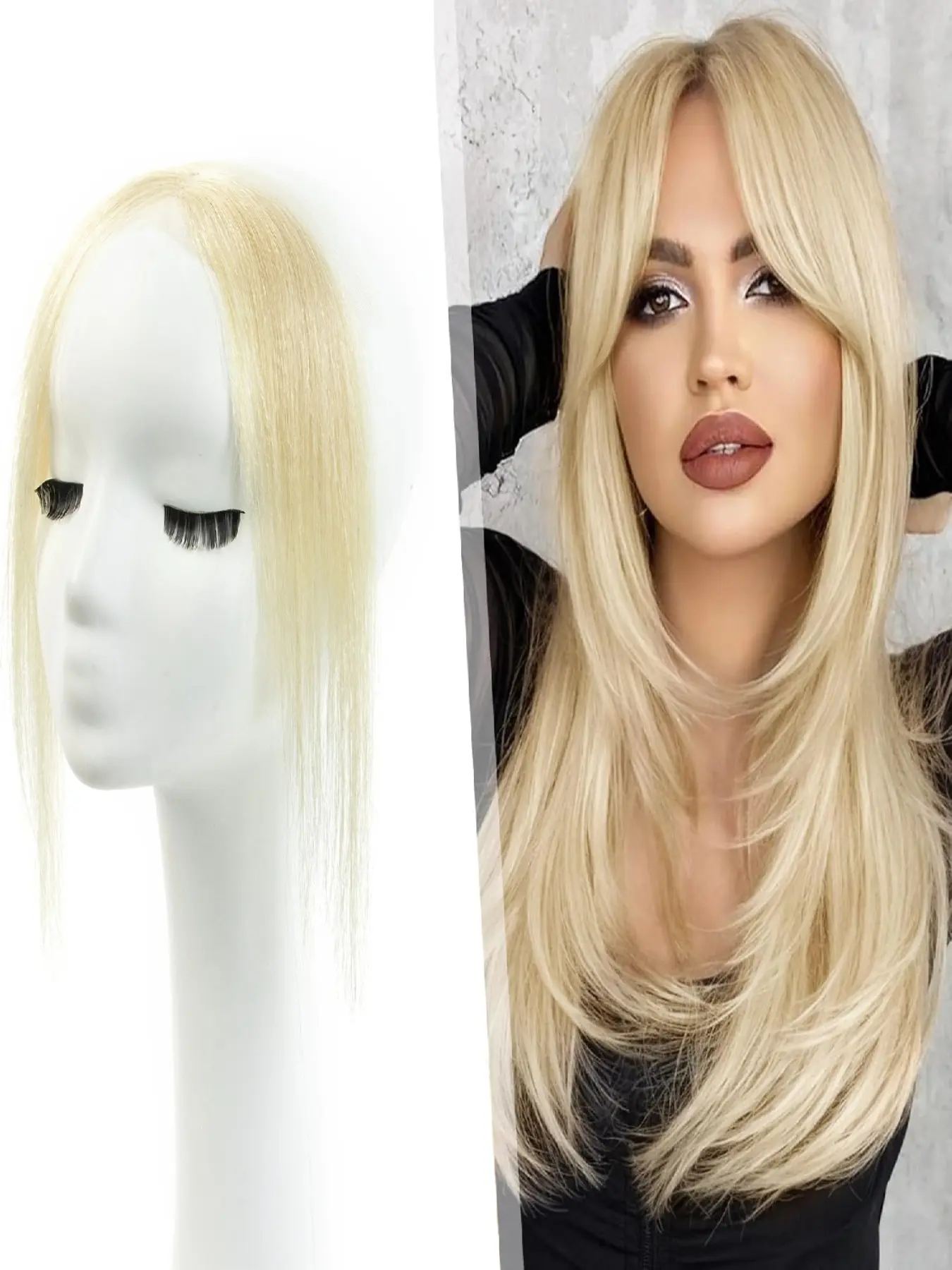 Front Hair Extension 10in Real Human Hair, Natural Look, Easy to Use, Perfect for Daily Wear, Enhance Your Hairstyle