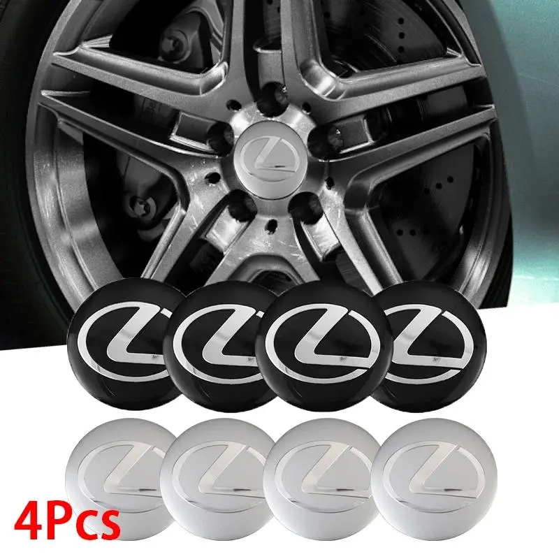 4Pcs Car Hub Center Sticker Wheel Hub Cap Styling For Lexus Fsport RX330 IS250 Ct200h ES300h RX350 IS300h NX300h UX GX470 LX570