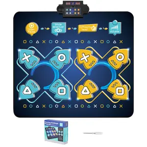 VEVOR Dance Mat, 8-Button Dance Mixer Rhythm Step Play Mat, Electronic Dance Pad with Single/Two Player Modes, Adjustable Volume, Built-in Music, 8 Challenge Levels, Toys Gifts for 3  Year Old Girls