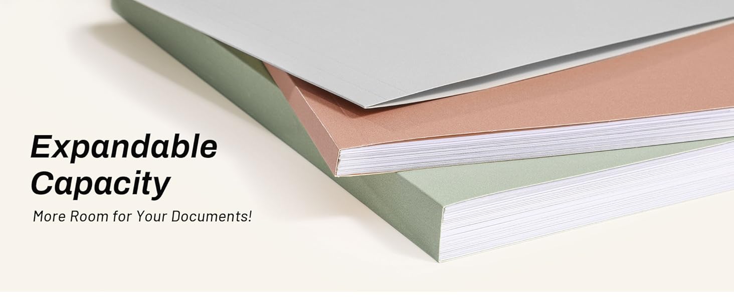 File Folders, 30 Pack Manilla Folders 8.5 x 11, Colored File Folders Home Office School Supplies for Documents Files Paper, 6 Soft Colors