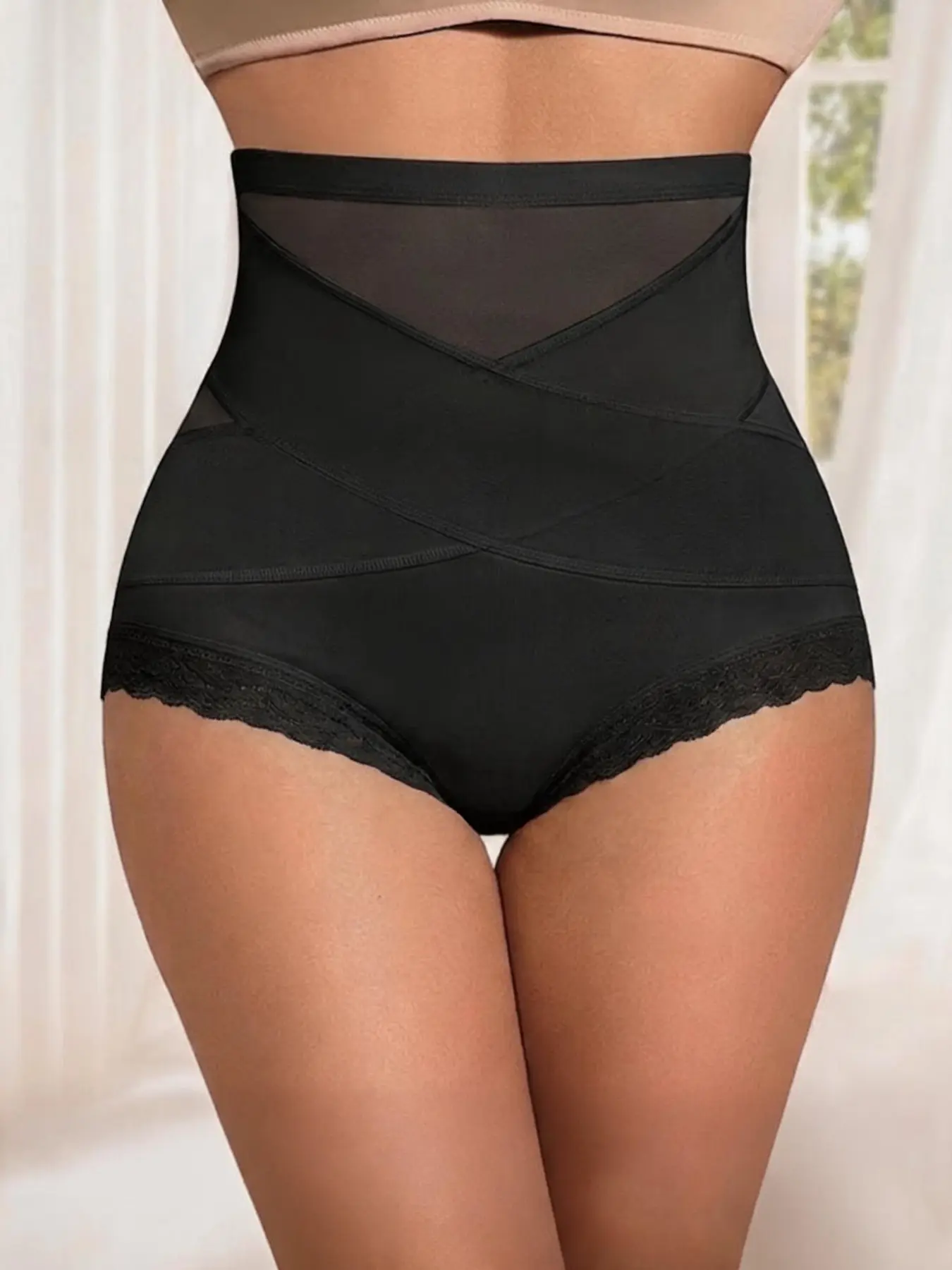 Women's High-Waisted Shapewear Panties, Tummy Control Butt Lifting, Breathable Mesh Fabric, All-Day Comfort, Ideal for Daily Wear, Everyday