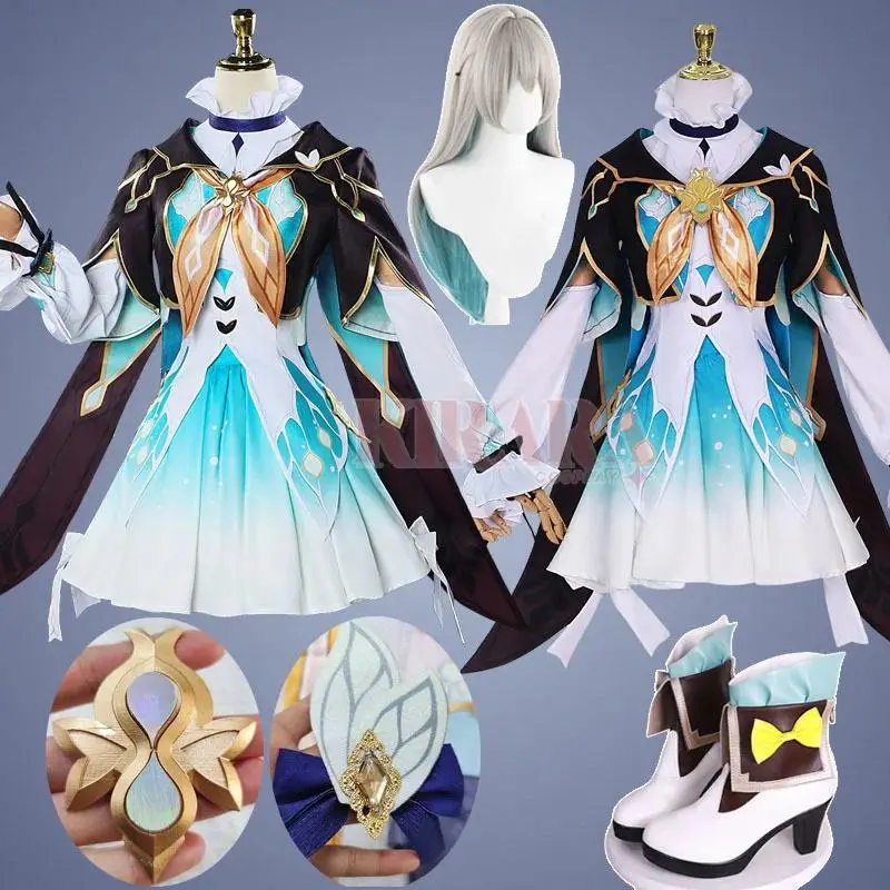 Game Star Rail Firefly Cosplay Costume Wig Firefly Cosplay Dress Shoes Boots Outfits for Women Comic Con Role Play Outfits