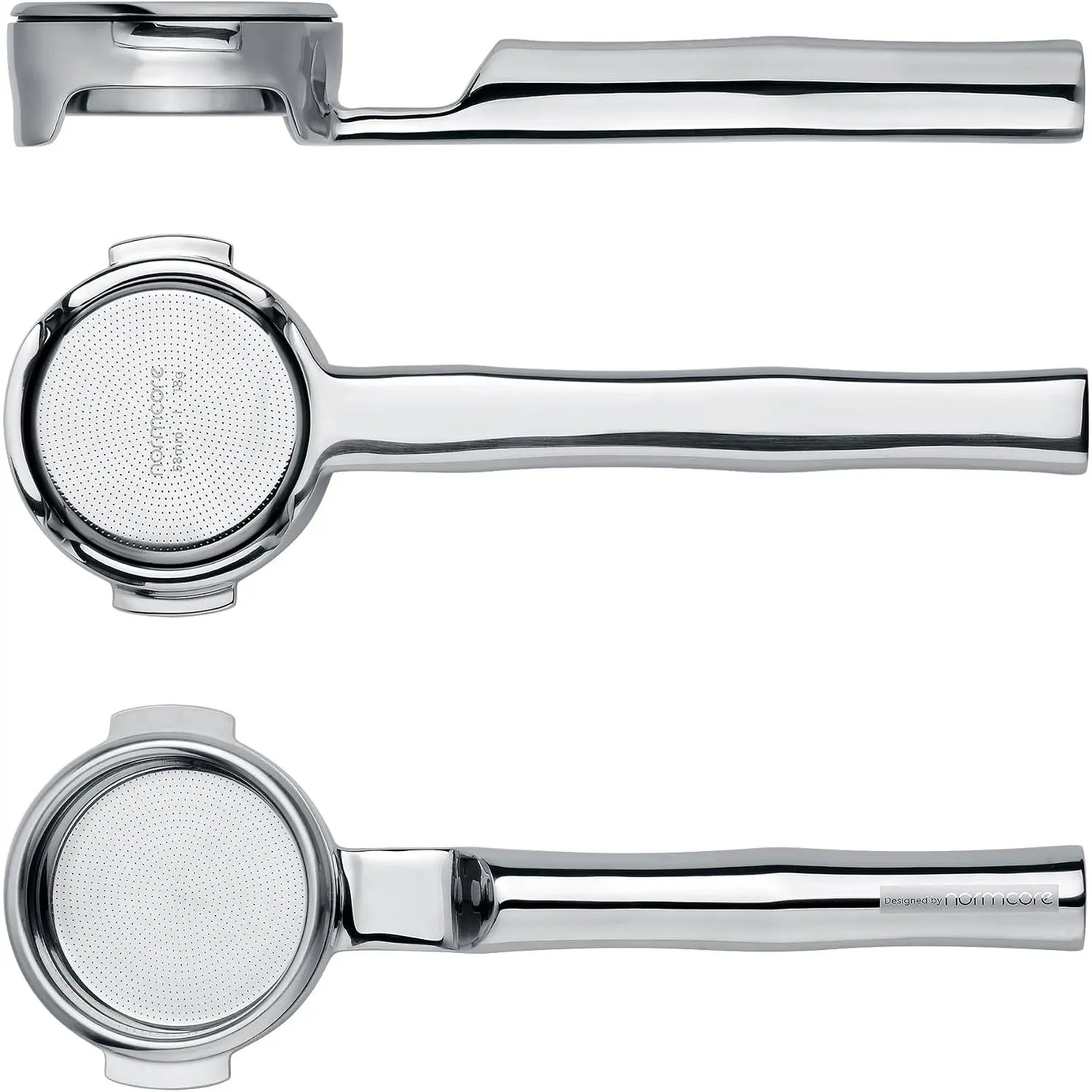 58mm  Stainless Steel Bottomless Portafilter Fits La Marzocco | Unibody Handle Design, 180° Lay-Flat Base, CNC-Machined , High Extraction Basket, Puck Screen Included, 200 Paper Filters