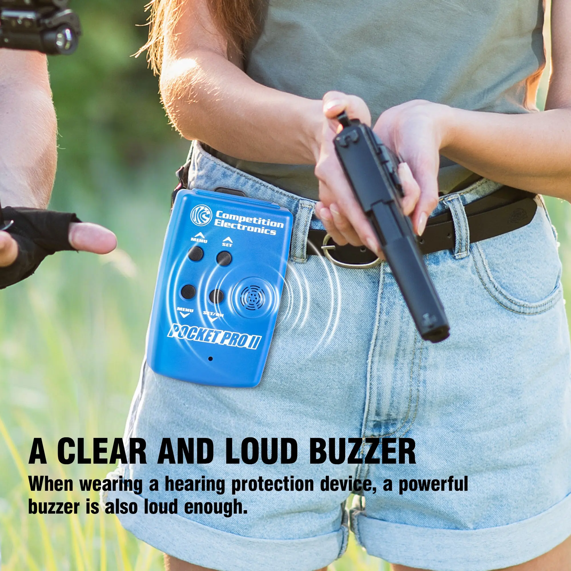 Palm sized, arena level performance! Pocket Pro II Shooting Timer, can be worn around the waist, doubling training efficiency!