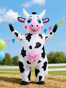 Cow Inflatable Monster Costume, Scary Blow Up Cosplay, Inflatable Costume for Adults, Halloween Christmas Party Festival Stage