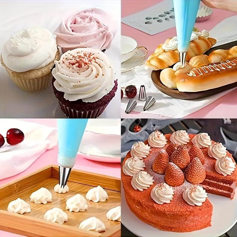 [Stainless Icing Tips] 48pcs Stainless Steel Icing and Piping Tips Set, DIY Cake Decorating Tools, Pastry Cream Nozzles for Baking, Kitchen Accessories