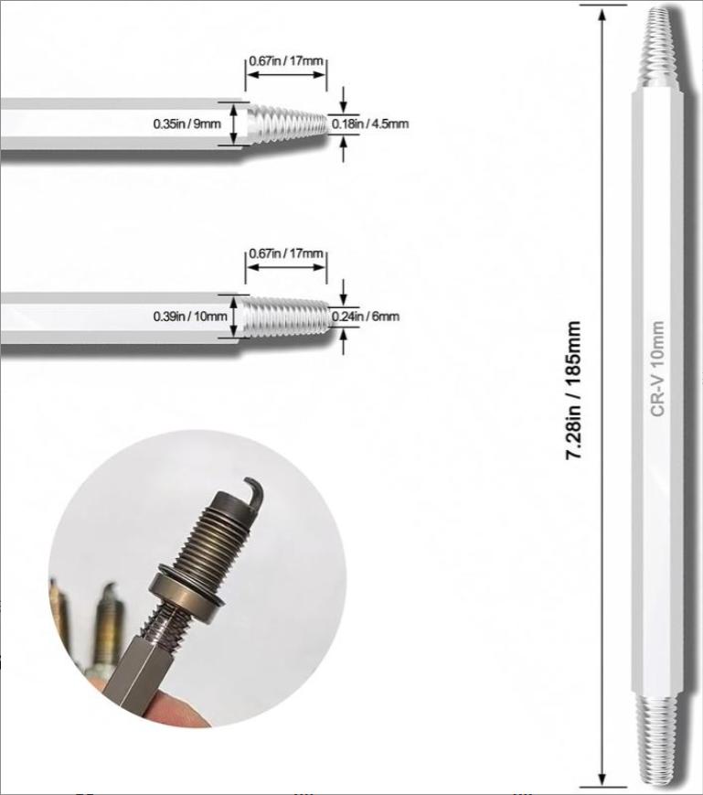 Spark plug removal tools, reverse thread taps, spark plug removal screws, automotive spark plug removal tools