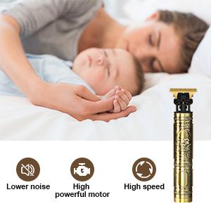 YOGINGO Professional Hair Trimmer for Men, Cordless Rechargeable Beard Trimmer Hair Clippers for Men, Metal Body Cutting Grooming Kit, Beard Shaver Barbershop, Bronze