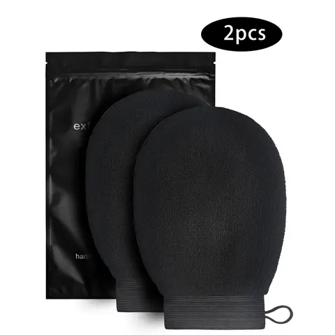 Exfoliating Body Gloves, 2 Counts/set Handmade Body Scrub Skin Exfoliating Gloves, Exfoliating Mitt, Bath Accessory, Bathing Accessories for Home Bathroom Salon Hotel Travel