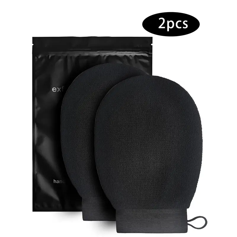 Exfoliating Body Gloves, 2 Counts/set Handmade Body Scrub Skin Exfoliating Gloves, Exfoliating Mitt, Bath Accessory, Bathing Accessories for Home Bathroom Salon Hotel Travel