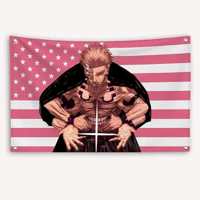 Ryumen Sukuna Jujutsu Kaisen (JJK) Fabric Banner Tapestry, Anime Art Decor for Living Room Wall, Dorm, Home Wall Hanging, Outdoor & Garage Supplies, Tapestry Room Decor, Living Room Wall Decor, Wall Tapestry