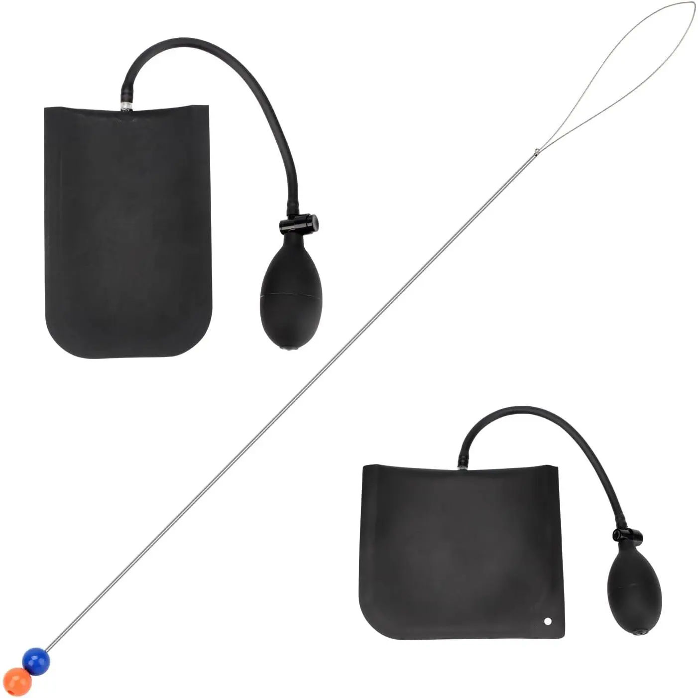 3 Pcs Air Wedge Bag Air Wedge Pump Wedge| Duty Button Inflatable Lifting Cushion Stainless Emergency Tool for Door Window Installation Car Repair