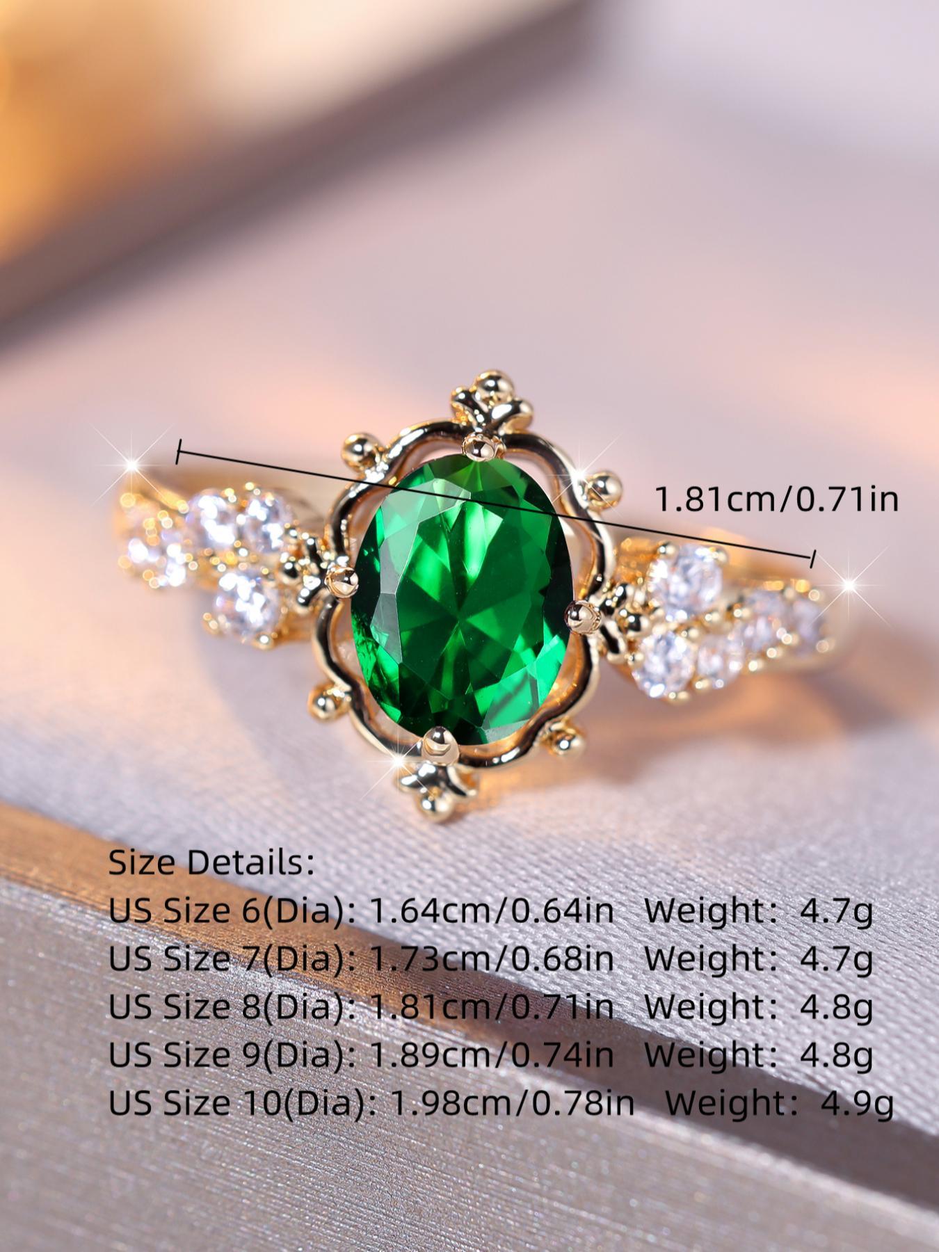 Fashion Rhinestone Decorated Ring, Elegant Artificial Zircon Decorated Ring For Women, Vintage Rings, Fashion Accessories For Party, Daily Clothing Decor For Girl, Artificial Gemstone Ring